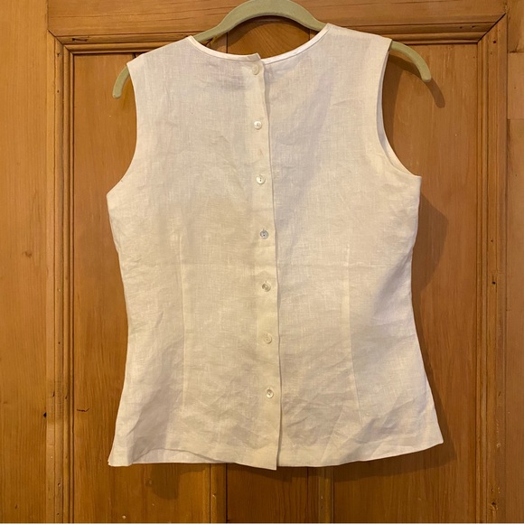 White linen tank top - Picture 2 of 5